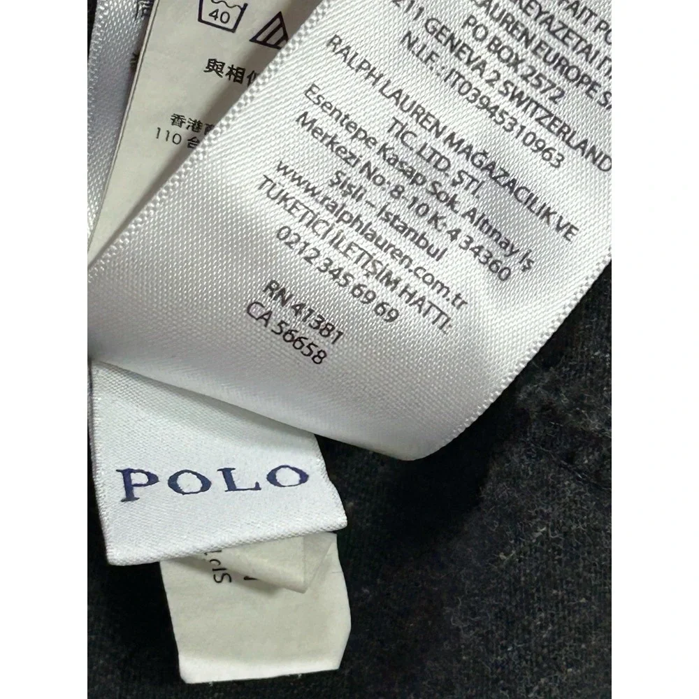 Polo Ralph Lauren Shirt Men's Size XXL Heather Black Short Sleeve Casual Cotton